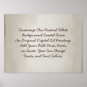 Benutzerdefiniertes Sign Laden Sie Ihre eigenen Wo Poster (Vorne)