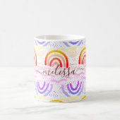 Benutzerdefiniertes Signature Ombre Rainbow-Muster Kaffeetasse (Mittel)