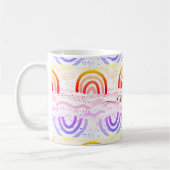 Benutzerdefiniertes Signature Ombre Rainbow-Muster Kaffeetasse (Links)