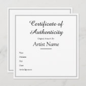 Benutzerdefiniertes Silver-Echtheitszertifikat am Dankeskarte (Vorne/Hinten)