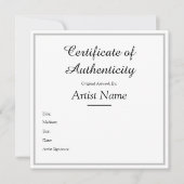 Benutzerdefiniertes Silver-Echtheitszertifikat am Dankeskarte (Vorderseite)