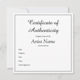 Benutzerdefiniertes Silver-Echtheitszertifikat am  Dankeskarte