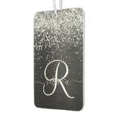 Benutzerdefiniertes Silver Glitzer Black Sparkle M Autolufterfrischer (Links)
