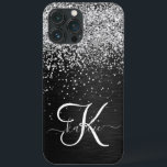Benutzerdefiniertes Silver Glitzer Black Sparkle M Case-Mate iPhone Hülle<br><div class="desc">Dieses elegante,  hübsch silber funkelnde Glitzer auf schwarz gebürstetem metallischem Hintergrund ist einfach zu personalisieren.</div>