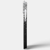 Benutzerdefiniertes Silver Glitzer Black Sparkle M Case-Mate iPhone Hülle (Rückseite / Links)