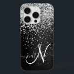 Benutzerdefiniertes Silver Glitzer Black Sparkle M Case-Mate iPhone Hülle<br><div class="desc">Dieses elegante,  hübsch silber funkelnde Glitzer auf schwarz gebürstetem metallischem Hintergrund ist einfach zu personalisieren.</div>