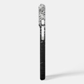 Benutzerdefiniertes Silver Glitzer Black Sparkle M Case-Mate iPhone Hülle (Rückseite / Links)