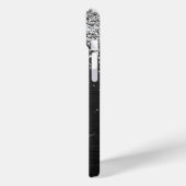 Benutzerdefiniertes Silver Glitzer Black Sparkle M Case-Mate iPhone Hülle (Rückseite / Links)