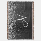 Benutzerdefiniertes Silver Glitzer Black Sparkle M Decke (Vorderseite Vertikal)
