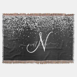 Benutzerdefiniertes Silver Glitzer Black Sparkle M Decke