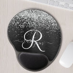Benutzerdefiniertes Silver Glitzer Black Sparkle M Gel Mousepad<br><div class="desc">Dieses angesagte,  elegante Gel-Maus-Pad-Design mit hübschem silberglänzenden Glitzer auf schwarz gebürstetem metallischem Hintergrund ist einfach zu personalisieren.</div>