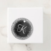 Benutzerdefiniertes Silver Glitzer Black Sparkle M Geschenkanhänger (Beispiel)