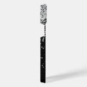 Benutzerdefiniertes Silver Glitzer Black Sparkle M iPhone Hülle (Rechte Seite)