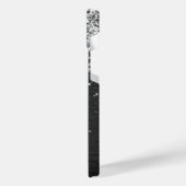 Benutzerdefiniertes Silver Glitzer Black Sparkle M iPhone Hülle (Linke Seite)