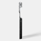 Benutzerdefiniertes Silver Glitzer Black Sparkle M iPhone Hülle (Linke Seite)