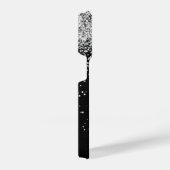 Benutzerdefiniertes Silver Glitzer Black Sparkle M iPhone Hülle (Rechte Seite)