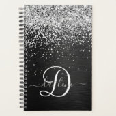 Benutzerdefiniertes Silver Glitzer Black Sparkle M Planer (Vorderseite)