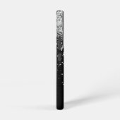 Benutzerdefiniertes Silver Glitzer Black Sparkle M Samsung Galaxy Hülle (Rechte Seite)