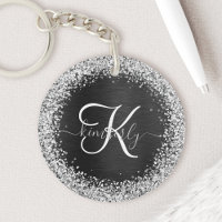 Benutzerdefiniertes Silver Glitzer Black Sparkle M