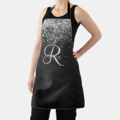 Benutzerdefiniertes Silver Glitzer Black Sparkle M Schürze (InSitu)
