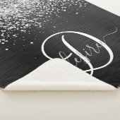 Benutzerdefiniertes Silver Glitzer Black Sparkle M Sherpadecke (3/4)