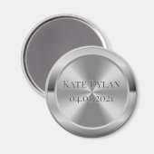 Benutzerdefiniertes simuliertes Silber-Circle-Magn Magnet (Vorderseite/Rückseite)