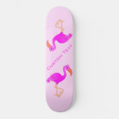 Benutzerdefiniertes Skateboard für Text - rosa Fla (Vorderseite)