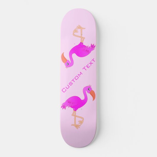Benutzerdefiniertes Skateboard für Text - rosa Fla (Vorderseite)