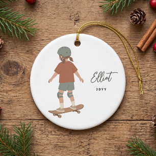 Benutzerdefiniertes Skateboard Mädchen Skateboardi Keramik Ornament