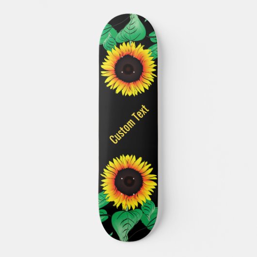Benutzerdefiniertes Skateboard mit Sonnenblumen (Vorderseite)