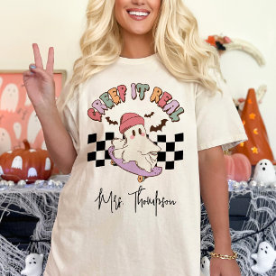 Benutzerdefiniertes Skateboarding-Geist Halloween T-Shirt