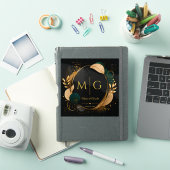 Benutzerdefiniertes Skript auf luxuriösem schwarze Aufkleber (iPad Hülle)