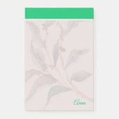 Benutzerdefiniertes Skript Farbige grüne Randfarbe Post-it Klebezettel (Vorderseite)