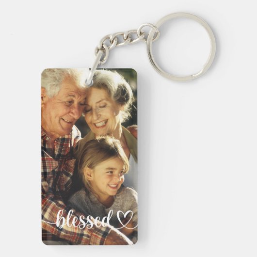 Benutzerdefiniertes Skript-Foto Schlüsselanhänger (Rückseite)