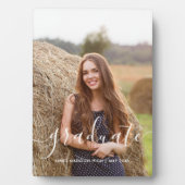 Benutzerdefiniertes Skript "Graduate"-Foto Fotoplatte (Vorderseite)