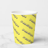 Benutzerdefiniertes Skript mit beliebigem Farbname Pappbecher (Rückseite)