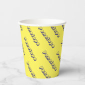 Benutzerdefiniertes Skript mit beliebigem Farbname Pappbecher (Vorderseite)