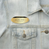 Benutzerdefiniertes Skript Modernes Elegantes Gold Namensschild (Beispiel)