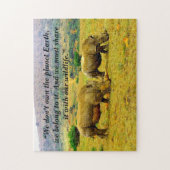 Benutzerdefiniertes Slogan/Rhino-Konservierung Puzzle (Vertikal)