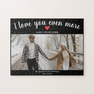 Benutzerdefiniertes Sober-Support-Geschenk 1 Foto Puzzle