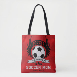 Benutzerdefiniertes Soccer Mom-Emblem mit Ball und Tasche