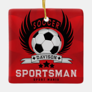 Benutzerdefiniertes Soccer-Sportler-Emblem mit Bal Keramikornament