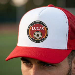 Benutzerdefiniertes Soccer-Wappen Personalisierter Truckerkappe