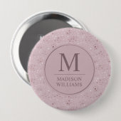 Benutzerdefiniertes Soft Blush Pastell Rosa Gold G Button (Vorne & Hinten)