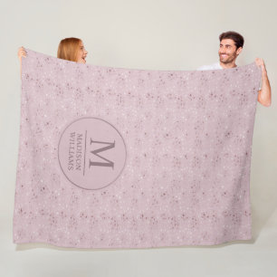 Benutzerdefiniertes Soft Blush Pastell Rosa Gold G Fleecedecke