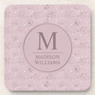 Benutzerdefiniertes Soft Blush Pastell Rosa Gold G Getränkeuntersetzer