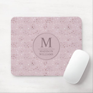Benutzerdefiniertes Soft Blush Pastell Rosa Gold G Mousepad