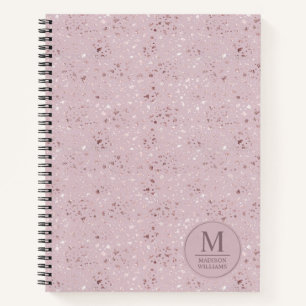 Benutzerdefiniertes Soft Blush Pastell Rosa Gold G Notizblock
