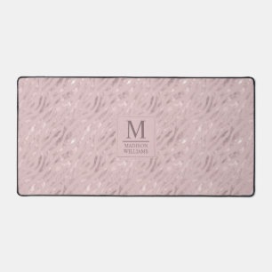 Benutzerdefiniertes Soft Blush Pastell Rosa Gold G Schreibtischunterlage