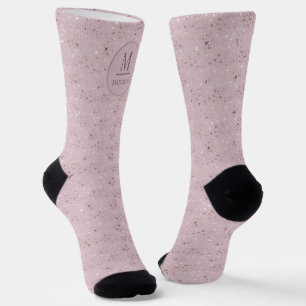 Benutzerdefiniertes Soft Blush Pastell Rosa Gold G Socken